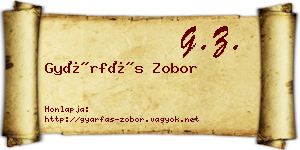 Gyárfás Zobor névjegykártya
